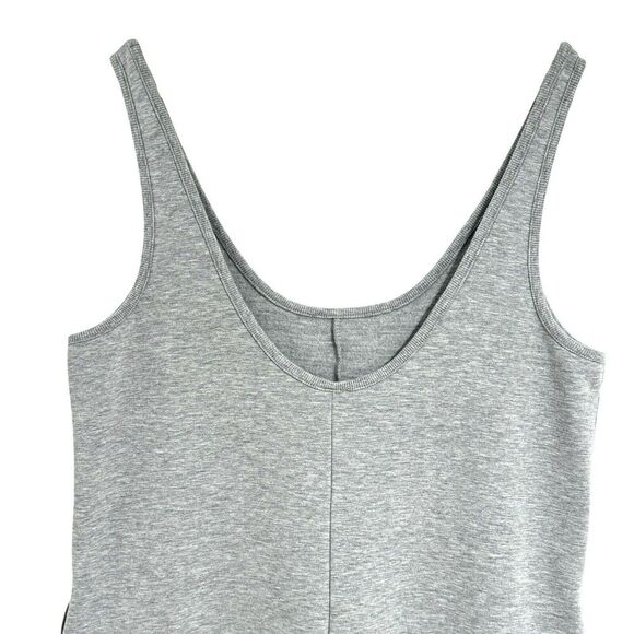 Savage X Fenty Women Wide Leg Knit Jumpsuit Sleeveless 8/10 Gray Lounge Relaxed - Picture 8 of 16